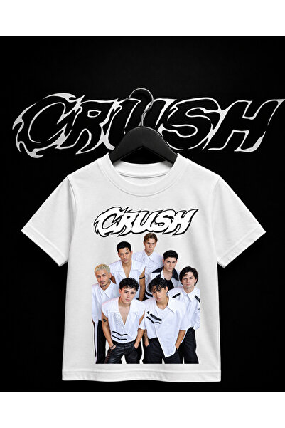 MECH BUTİK Crush Music Group Printed Black-White Unisex Cotton T-Shirt T-Shirt