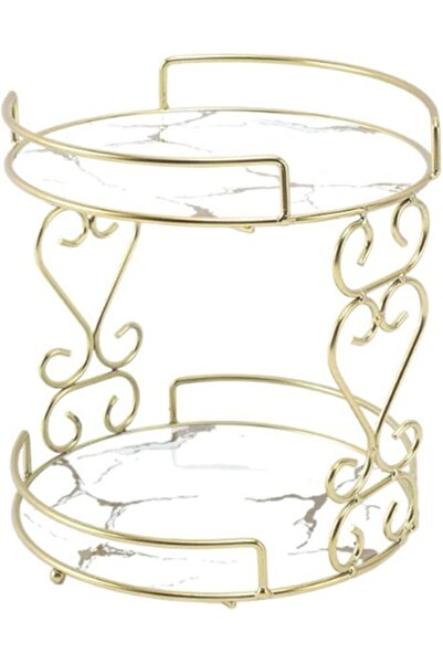 Luqeeg Cosmetic Storage Rack Makeup Organizer Shelf, 2 Tier Bathroom Vanity T...