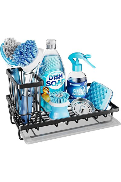 Arabest Kitchen Sink Organizer,Sponge Holder with Dish Brush Holder,Stainless...