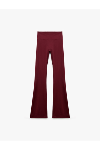 Koton High Waist Slim Fit Sporty Spanish Leggings with Stitching Detail
