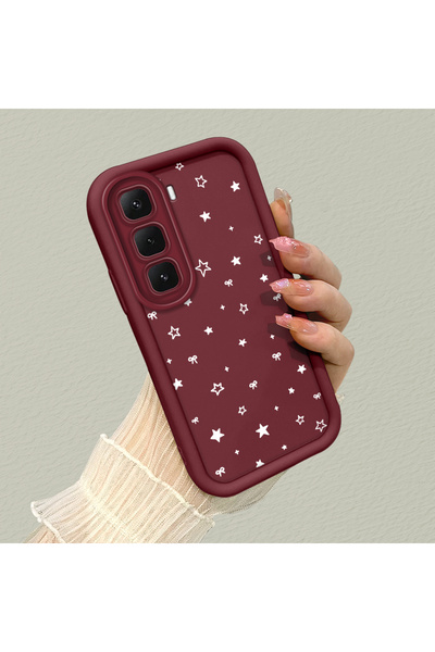 CHICASELUX Infinix Hot 60I Compatible Stylish Star Bow Pattern Case, Flexible...