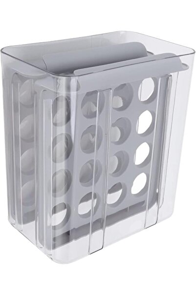 Asixxsix Egg Tray For Refrigerator, 32 Grid Double Layer Egg Holder, Large Ca...