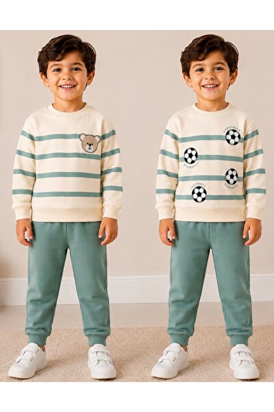 Melodikids Boy's Seasonal Sweatshirt Tracksuit 2 Piece Set