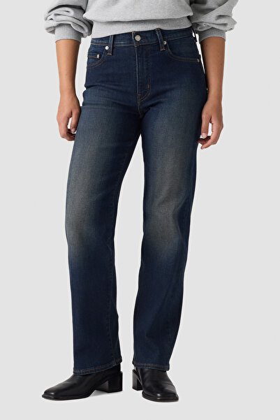 Levi's 723 Ψηλόμεσο ίσιο κόψιμο Lost Letters Med Indigo γυναικείο τζιν