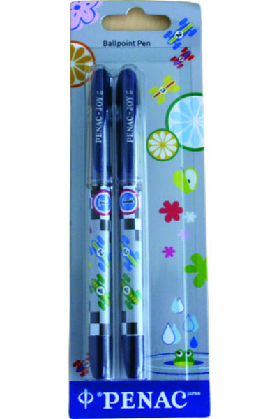 PENAC Pix Soft Glider Joy, Rubber Grip - 2 Buc/Blister, Scriere Albastra, Alb...