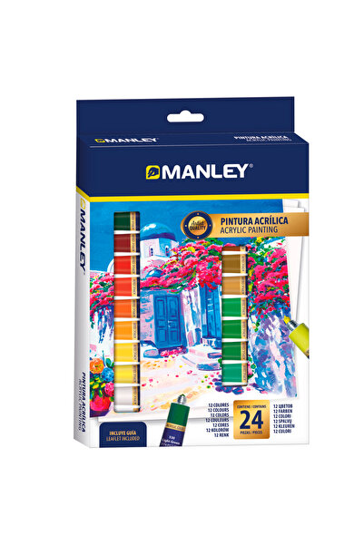 MANLEY Acrylic Tempera, 12Ml - 24 Colors/Set,