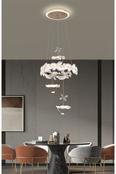 Apliqa ANKA 3'LÜ GOLD LED AVİZE