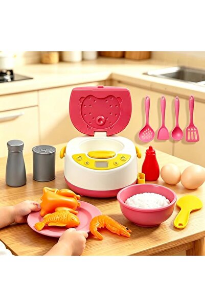 GENERAL Kids Play Kitchen Toy Set, 16 Pcs Pretend Play Rice Cooker Playset wi...