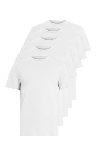 Kozik Plain 5-Pack 100% Cotton Men's Standard Fit T-Shirt Pack