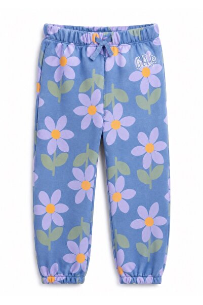 GAP Kids Gap Baby Girl Daisy Printed Elastic Leg Sweatpants 0-6 Years Green