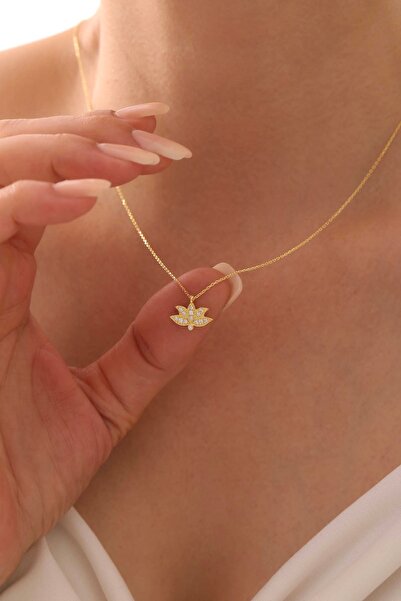 LOTUS JW Gümüş Lotus Çiçeği Kolye | 925 Ayar Gümüş Kolye
