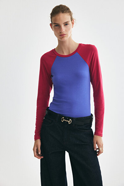 H&M Reglan Kollu Jarse Üst
