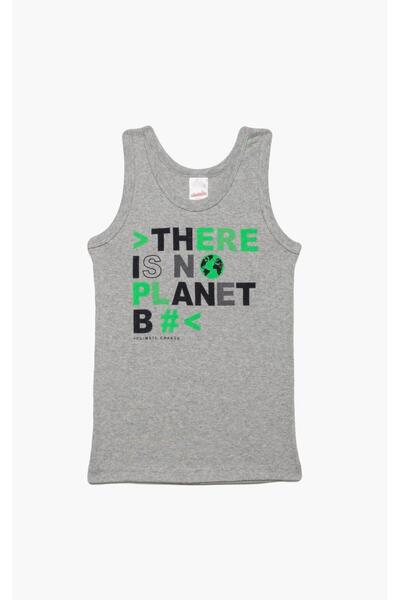 Minerva Φανέλα αμάνικη "There is no planet B" μελανζέ