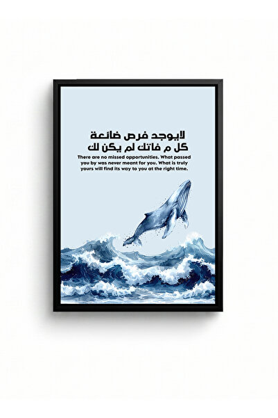 LOWHA Canvas Wall Art on Wood Frame with Black Floating Frame &Motivational P...