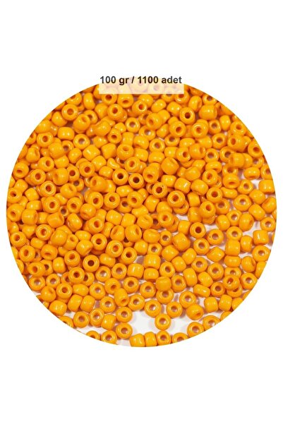 Generic Brand لون برتقالي 4 ملم حوالي 1100 قطعة / 100 جرام من الخرز الزجاجي ل...