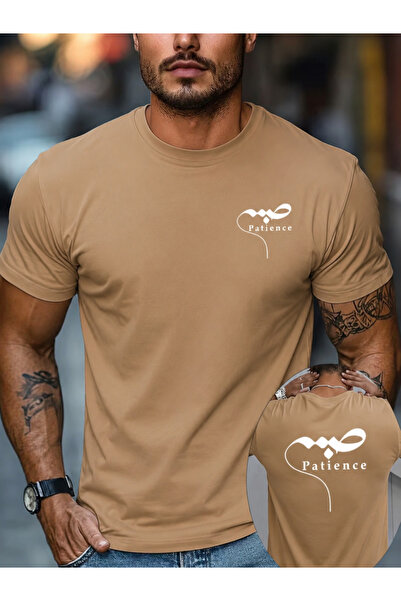 EURO CODE Sabır Patience Text Printed Minimal Design Crew Neck Short Sleeve M...