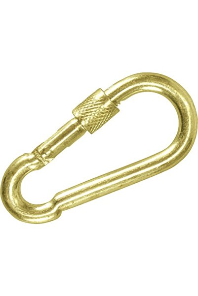 OEM Pösamo 80mm καραμπίνερ ασφαλείας με παξιμάδι, κίτρινο, από γαλβανισμένο α...