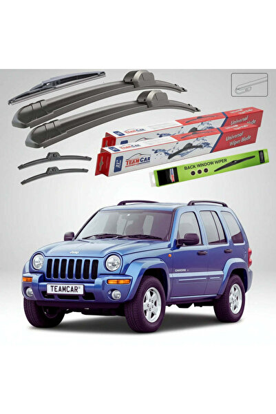 TEAMCAR Windshield Wipers Jeep Cherokee KJ 2001-2007 | Front and Rear Flat Se...