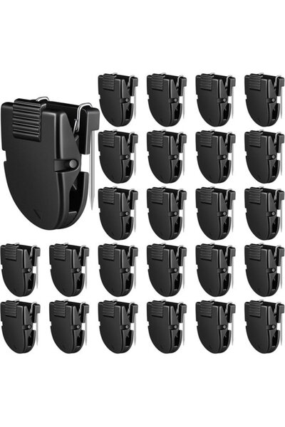 Morvena Picks 25 bucăți, 3,5 x 2,5 cm, negru, mini-clipuri multifuncționale p...