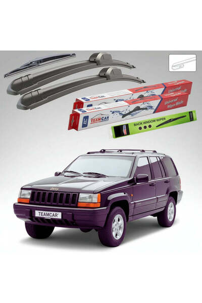 TEAMCAR Wipers Jeep Grand Cherokee ZJ 1991-1999 | Front and Rear Flat Set – T...