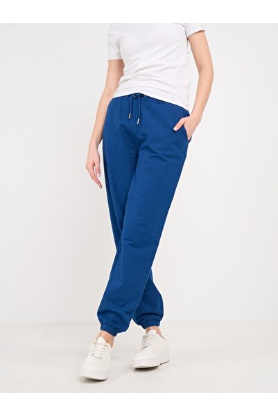 Timeout - Pantaloni sport dama cu buzunare de culoare uniforma