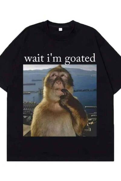 9JY تي شيرت Wait I Drowned Interesting Thoughts Monkey Meme تي شيرت صيفي بأكم...