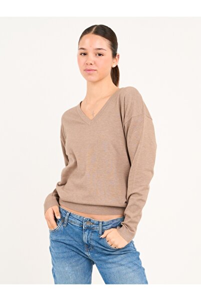 Lee Cooper - Pulover dama cu maneca lunga de culoare uniforma
