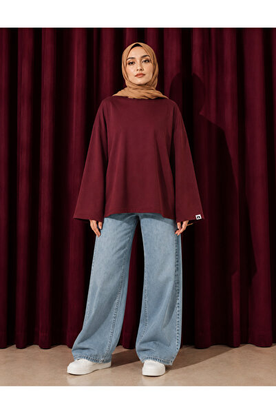 LACASE Women's Wide Sleeve Comfortable Long Modal Blouse