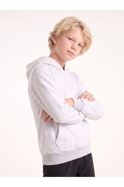 FYK KİDS Unisex Çocuk 4'lü Basic Düz Kanguru Cepli Kapüşonlu Sweatshirt