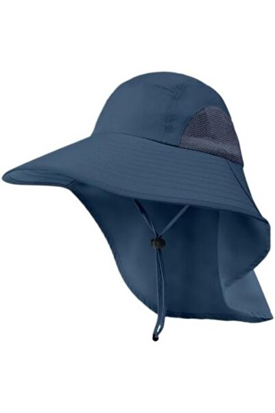 STARSTAR Sun hat UPF50+ mesh bucket 55-60cm 12cm brim foldable fishing.