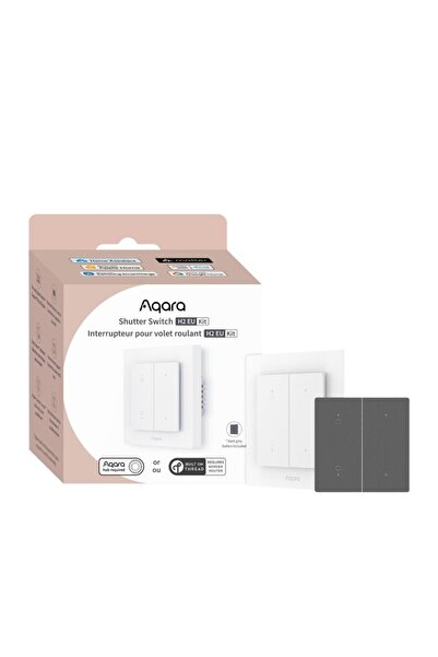 Aqara H2 Shutter Switch EU, Zigbee + Thread roller shutter wall switch, white...