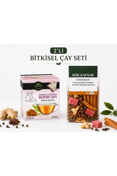 TanlaBaba 2’li Bitkisel Çay Seti Kök Kaynar 100 g + Anasonlu Kimyonlu Rezene ...