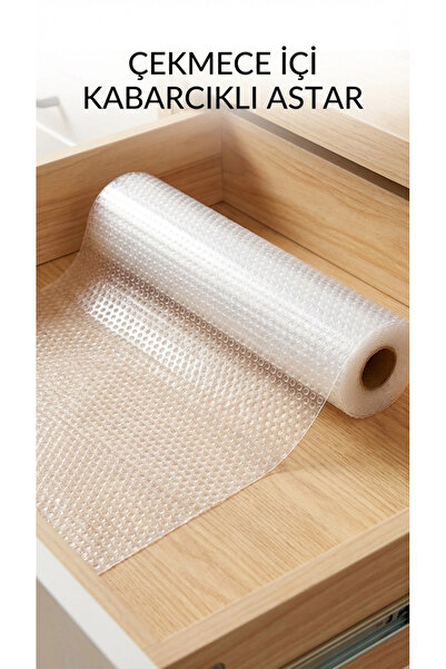 SORA GROUP Transparent Non-Slip Cabinet Shelf Protector Drawer Cover 45X300 c...