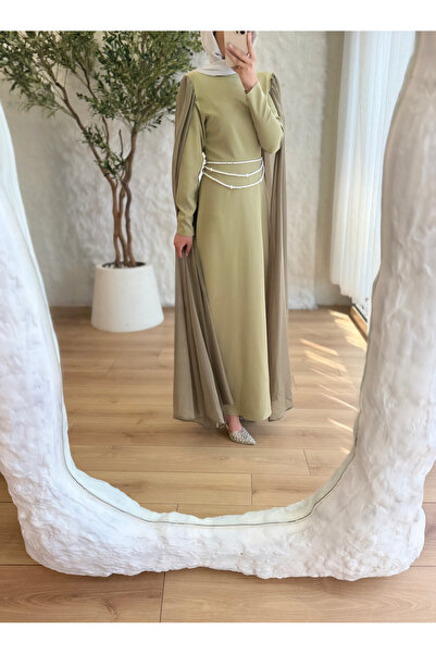 MİON PRİVE Chic Çift Pelerin Elbise