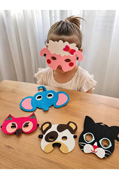 MASSALTOYS Children's Felt Animal Mask Set of 5
