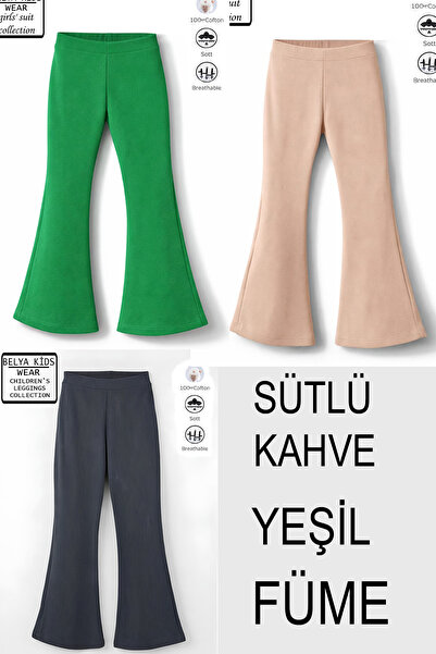 Belya Kids Wear جوارب قطنية كاملة الطول من القطن المضلع، عبوة اقتصادية مكونة ...