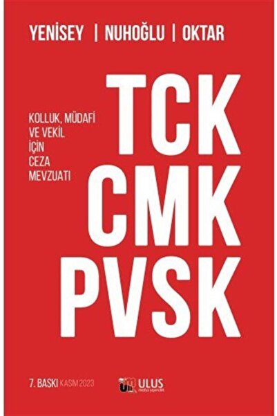 Ulus Medya Yayıncılık TCK - CMK - PVSK Kolluk, Müdafi ve Vekil İçin Ceza Mevz...