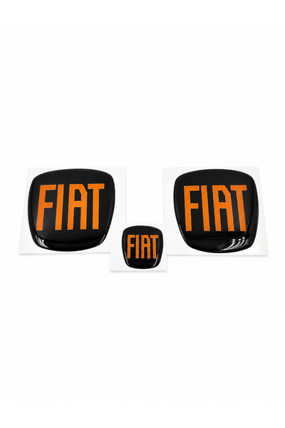 Tuningpazar Fiat Doblo & Fiorino Yeni Kasa - Siyah üzeri Bakır- Logo 3'lü Set (ÖN-ARKA-DİREKSİYON)