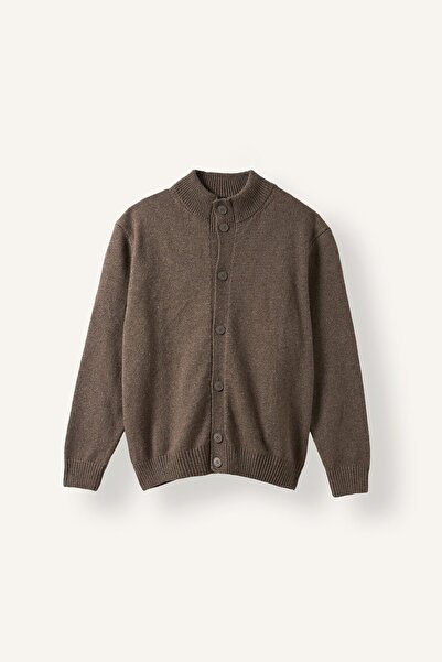 DeFacto Standard Fit Stand Collar Buttoned Basic Knitwear Cardigan I1833Ax26Wn