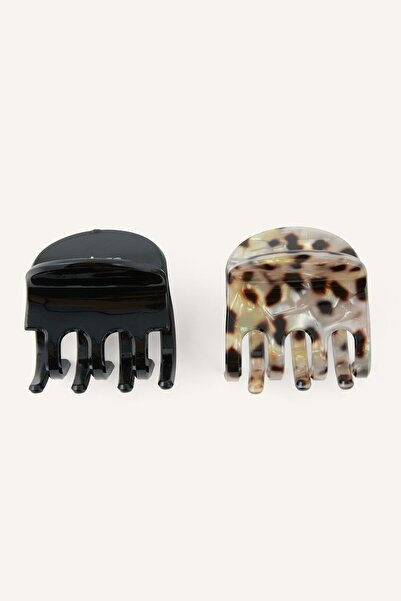 DeFacto Women's 2-Piece and Turtle Patterned Hair Clips I3653Axns