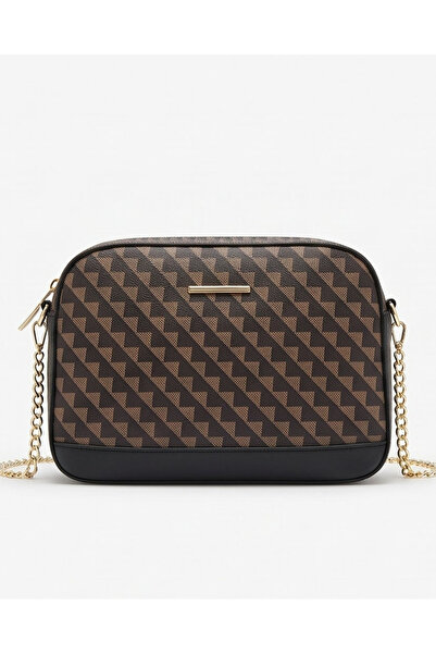 REDTAG Women Brown Embellished Crossbody Bag