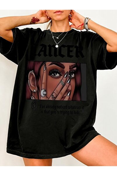Generic Brand Cancer Zodiac with Quote and Illustration,casual wear,women's t...