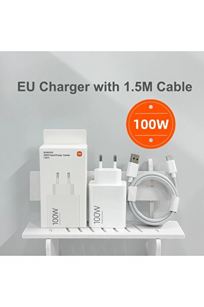 choice2 XIAOMI EU with 1.5M Cable Original 100W Charger Type C Fast Adapter T...