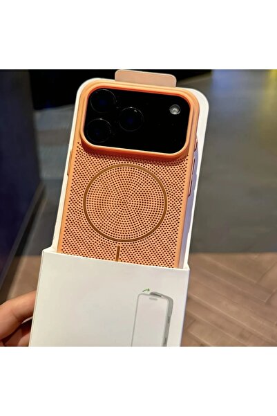 Choice iPhone17 Pro Orange New Heat Dissipation Mesh For Magsafe Magnetic Pho...