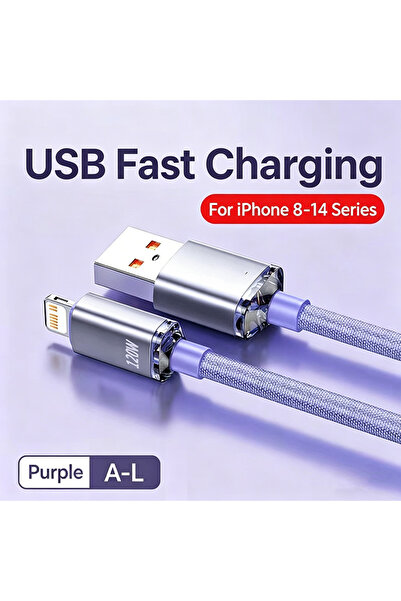Choice1 1m A-L Purple NNBILI Type C PD 120W Cable for iPhone 14 13 12 11 Pro ...