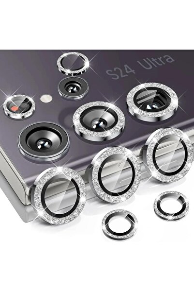 Choice25 Galaxy S25 Silver Diamond Glitter Lens Glass For S25 Ultra Plus HD Z...