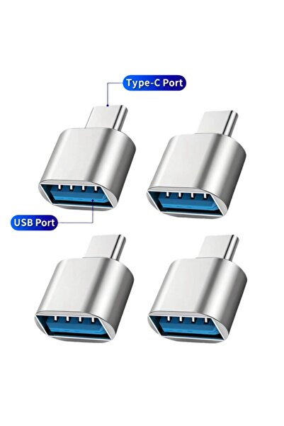 choice2 Silver4Pcs USB C to USB Adapter, USB C Male to USB 2.0 Female OTG Ada...