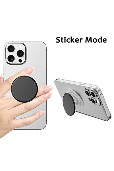 Choice3 Transparent Black Grippopso 2-in-1 Sockets Silicone Grip Phone Holder...
