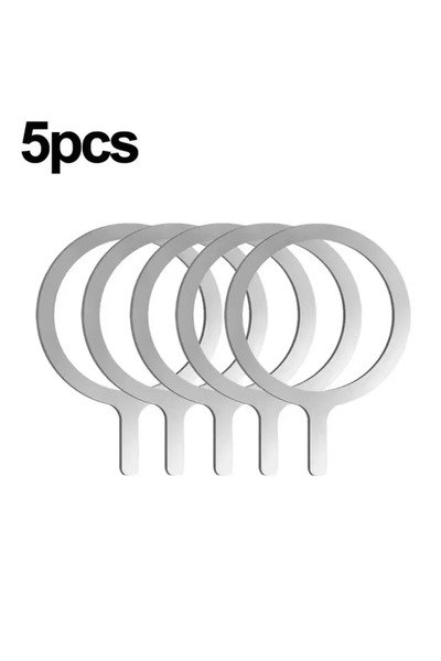 Choice4 Silver 5pcs Universal Magnet Sticker Magnetic Adapter Ring Suitable f...