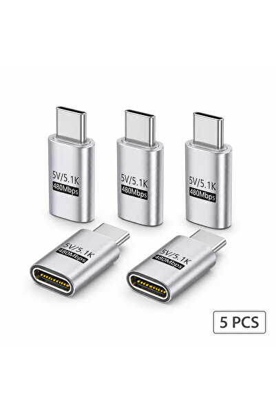 Choice 5.1K 5V Adapter 5pcs 5.1K Resistor USB C Male to Female Adapter 5V Typ...